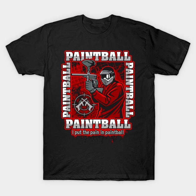 Paintball Player Red Team T-Shirt by RadStar